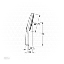 GROHE Rainshower SmartActive 130 Cube Hand shower 3 sprays , 26582AL0 , brushed hard graphite