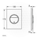 GROHE Nova Cosmopolitan WC wall plate S 37601000