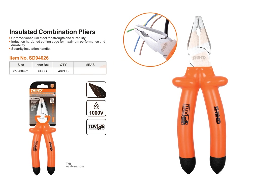 Shind - 8 inch 200MM high pressure wire cutter 94026