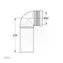 GROHEPP-outlett bend  DN 80 with adjustment 42327000