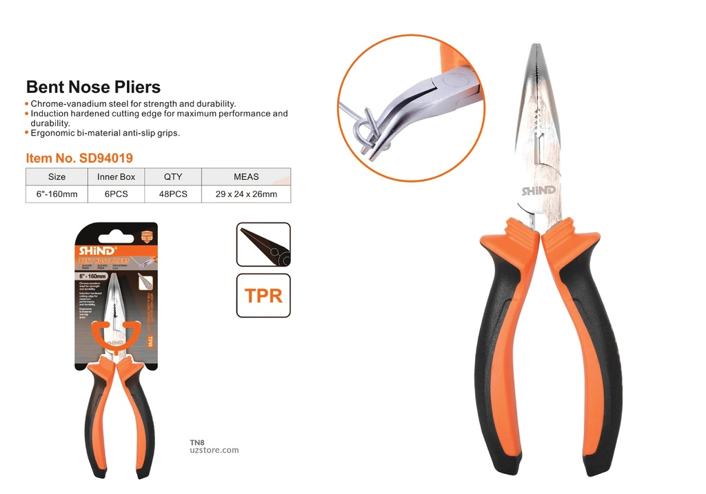 Shind - 6 inch 160MM elbow pliers 94019