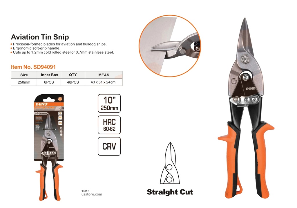 Shind - 10 inch 250MM aviation cutting 94091