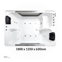 Jacuzzi(Rectangle)ZS-8309 Double Acrylic bathtub  1800*1350