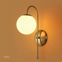 Wall Light E27 MB3167 Gold with a White Ball