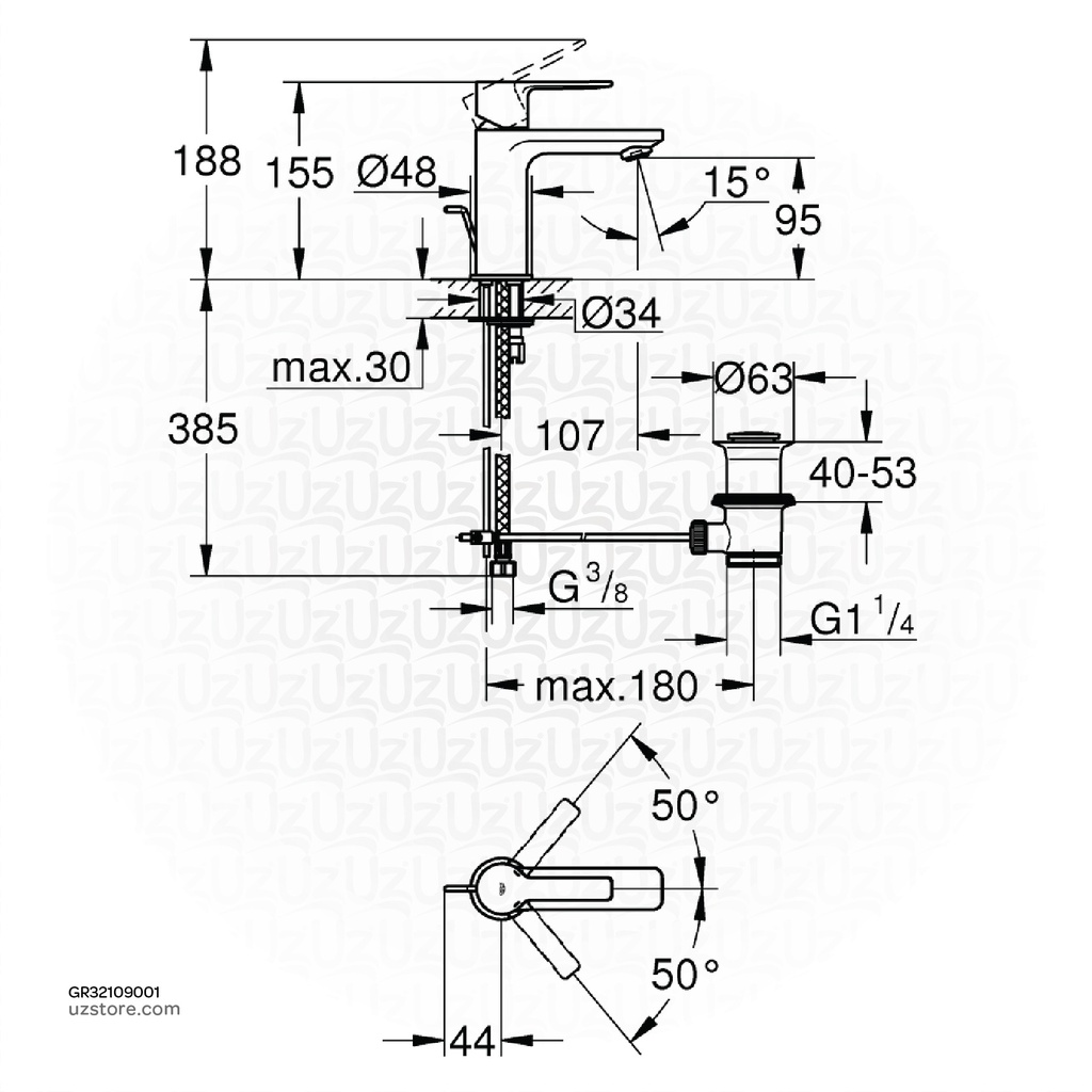 GROHE Lineare New OHM basin XS 32109001