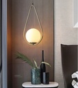 Hanging Light E27 MD4001-S Gold with a White Ball