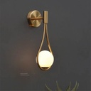 Wall Light E27 MB4001 Gold with a White Ball