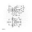 GROHE Lineare New OHM bath exp 33849001