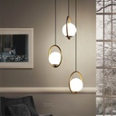 Hanging Light E27 MD4002-S  Gold with a White Ball