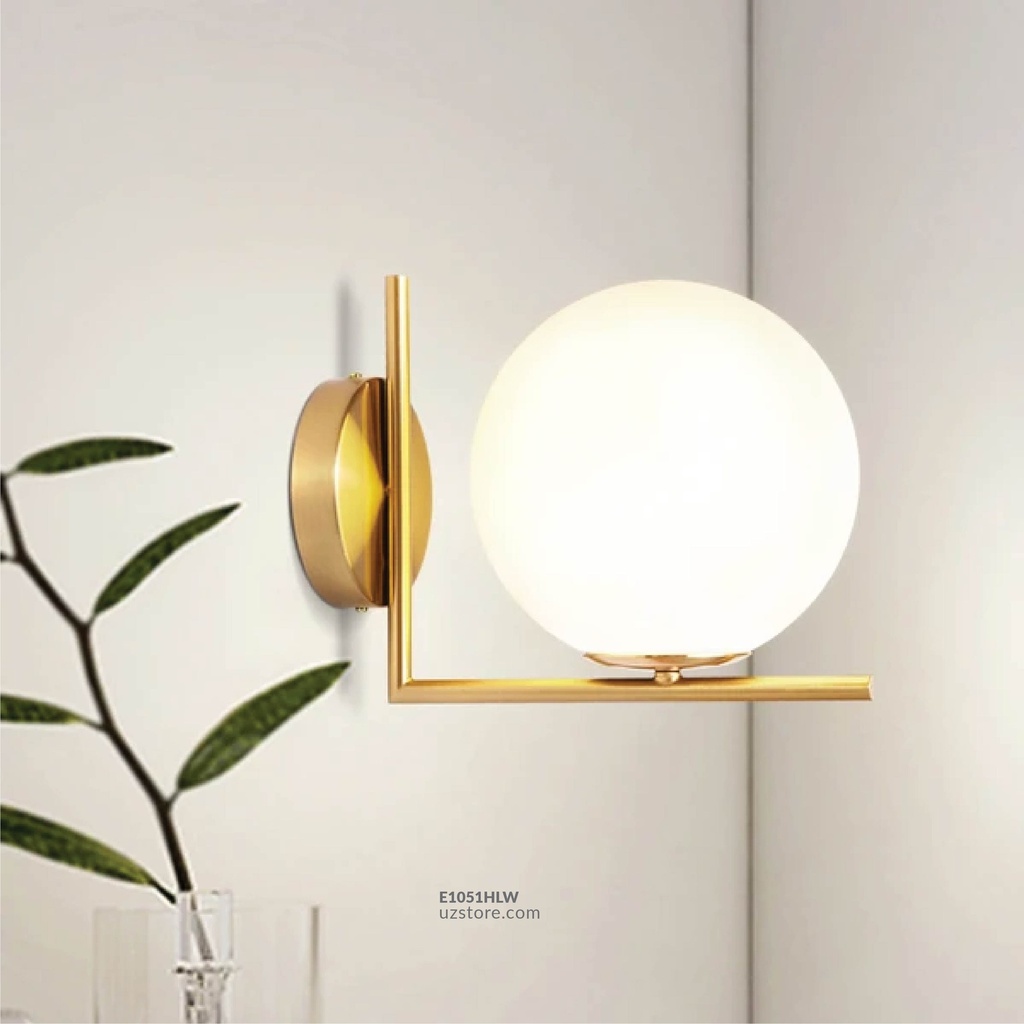 Wall Light E27 MB4078 Gold with a White Ball