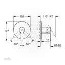 GROHELineare New OHM trimset shower 24063001