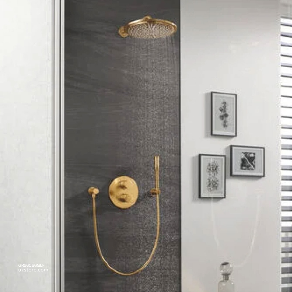 GROHE Rainshower Cosmopolitan 310 Head shower set 380 mm , 1 spray , 26066GLF , cool sunrise