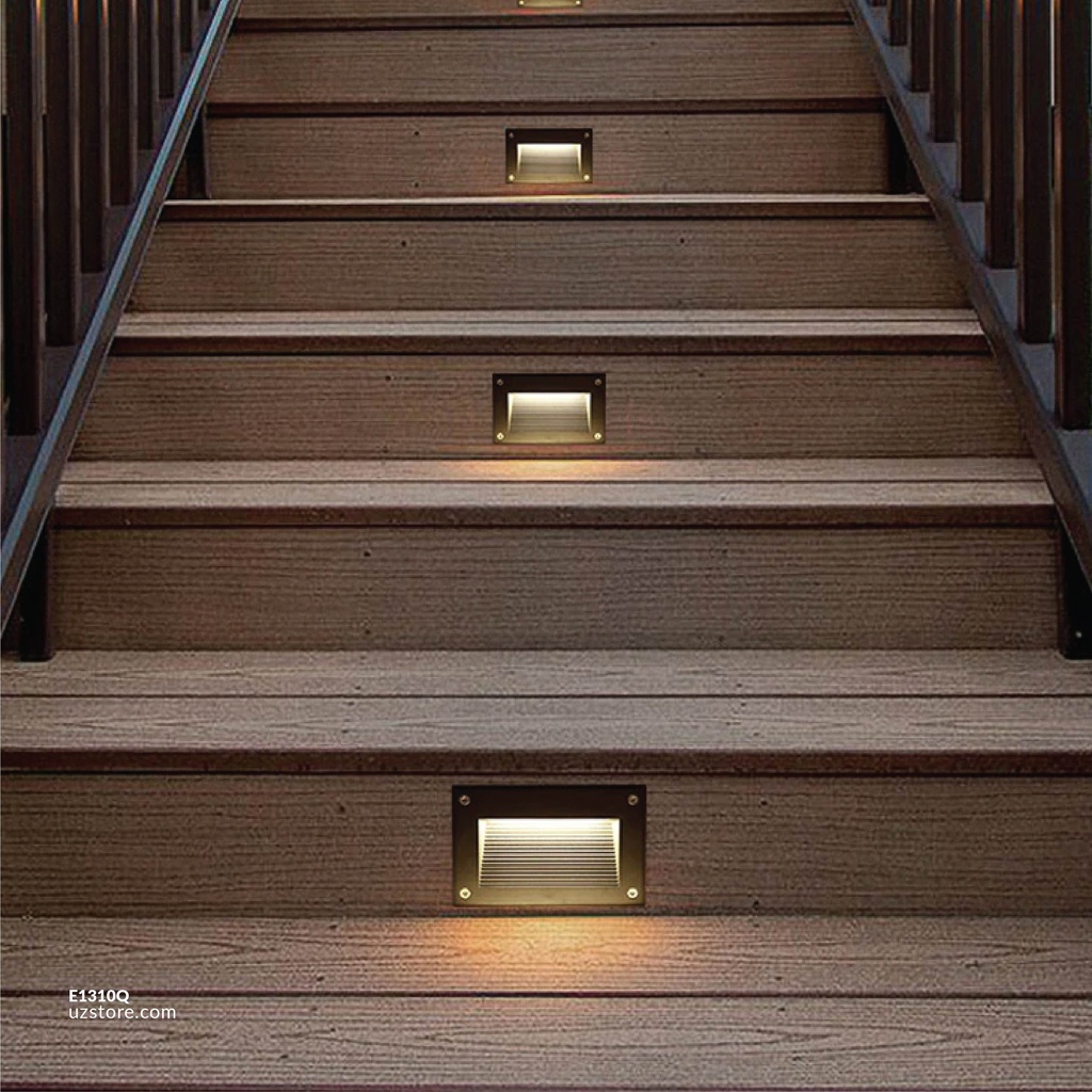 LED Outdoor Step LIGHT  Q01-3W WW Silver