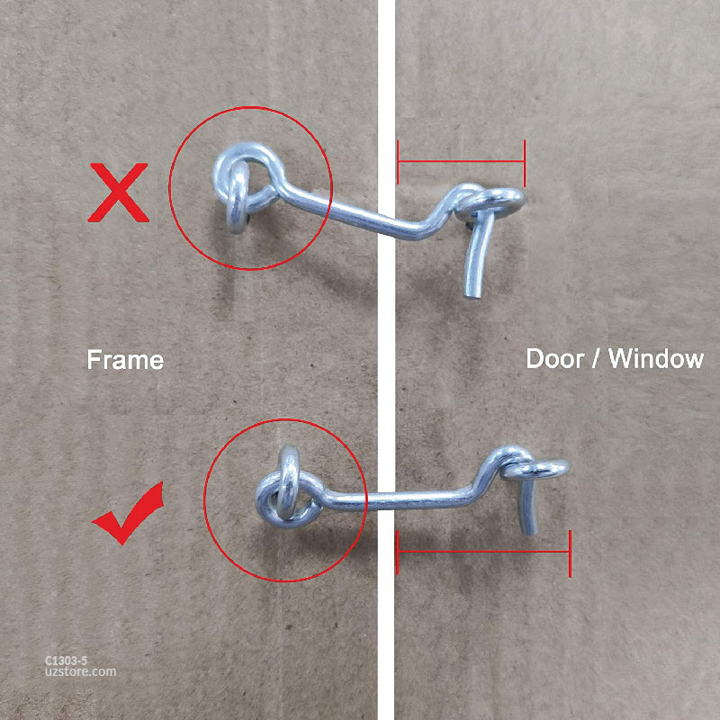 Window Hooks 2.5" every boxes 5 Pscs CT-2132