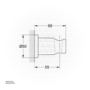 GROHE Rainshower Wall hand shower holder , 27074DL0 , brushed warm sunset