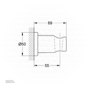 GROHE Rainshower Wall hand shower holder , 27074GL0 , cool sunrise