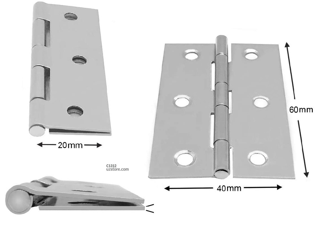  2" Door hinge with screws CT-2176