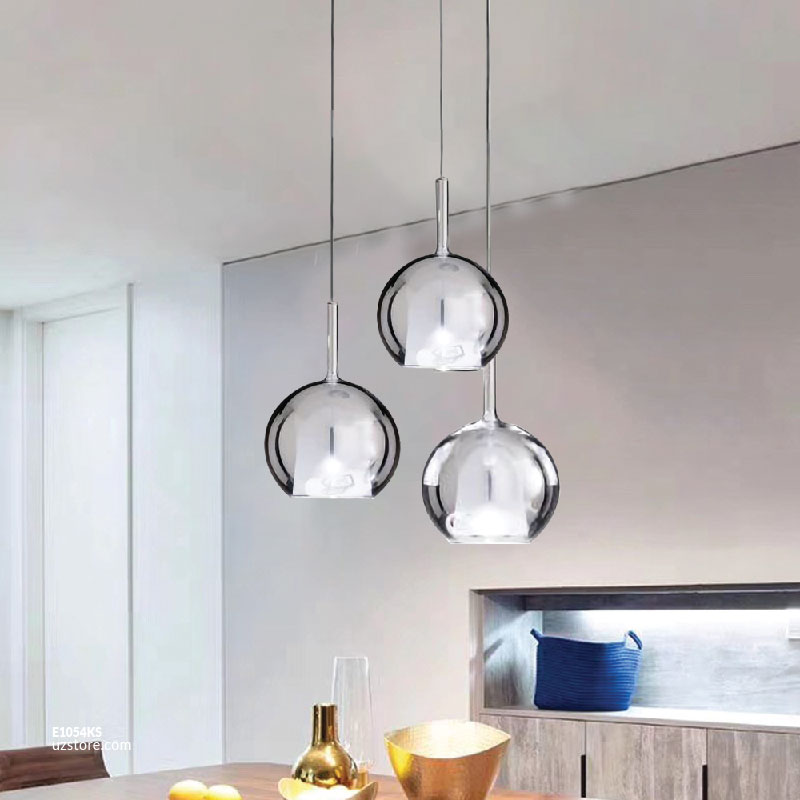 Smoky grey Glass Hanging Light MD3227-130-3 D130