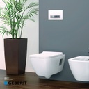 Geberit smyle square wall hung wc white + soft close seat cover GB500.200.01.1+GB500.240.01.1