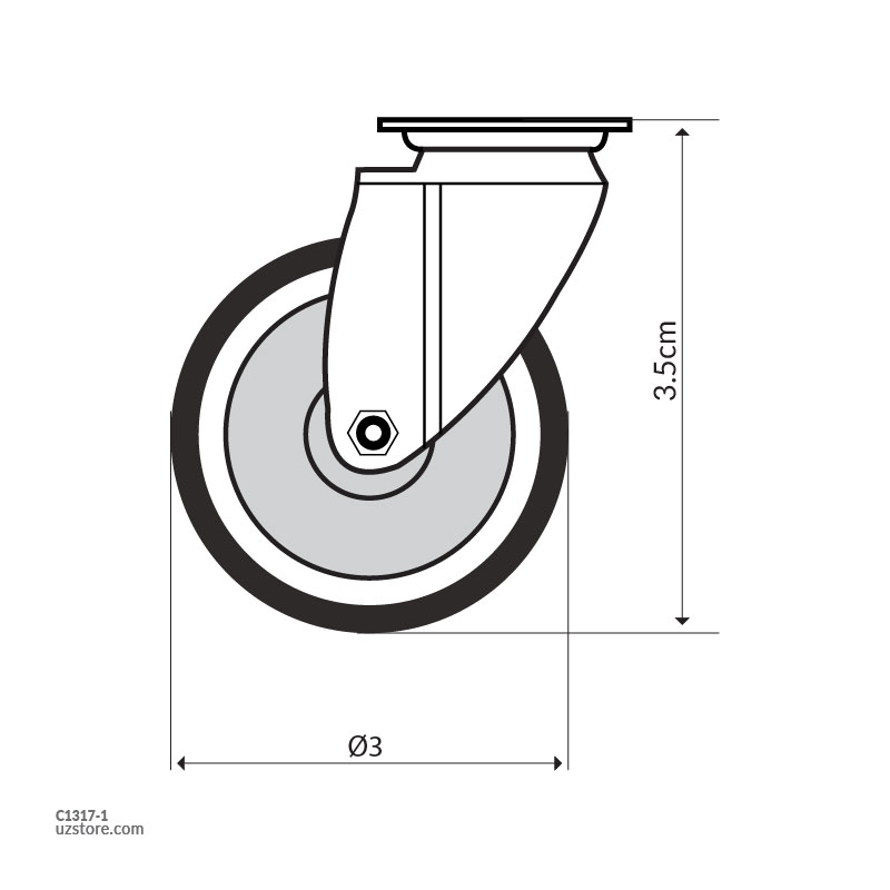 Table Wheel 1.25"CT-44065