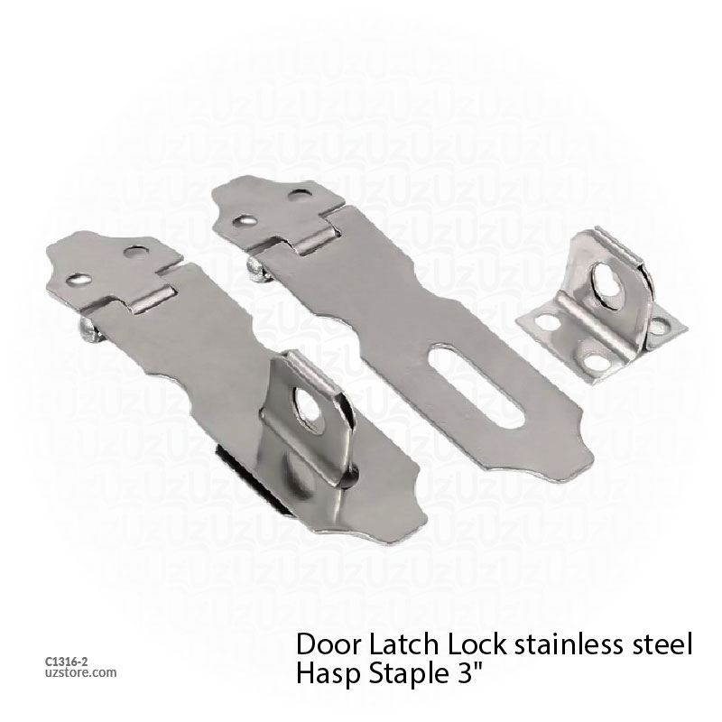 Door Latch Lock stainless steel Hasp Staple 3" CT-8002