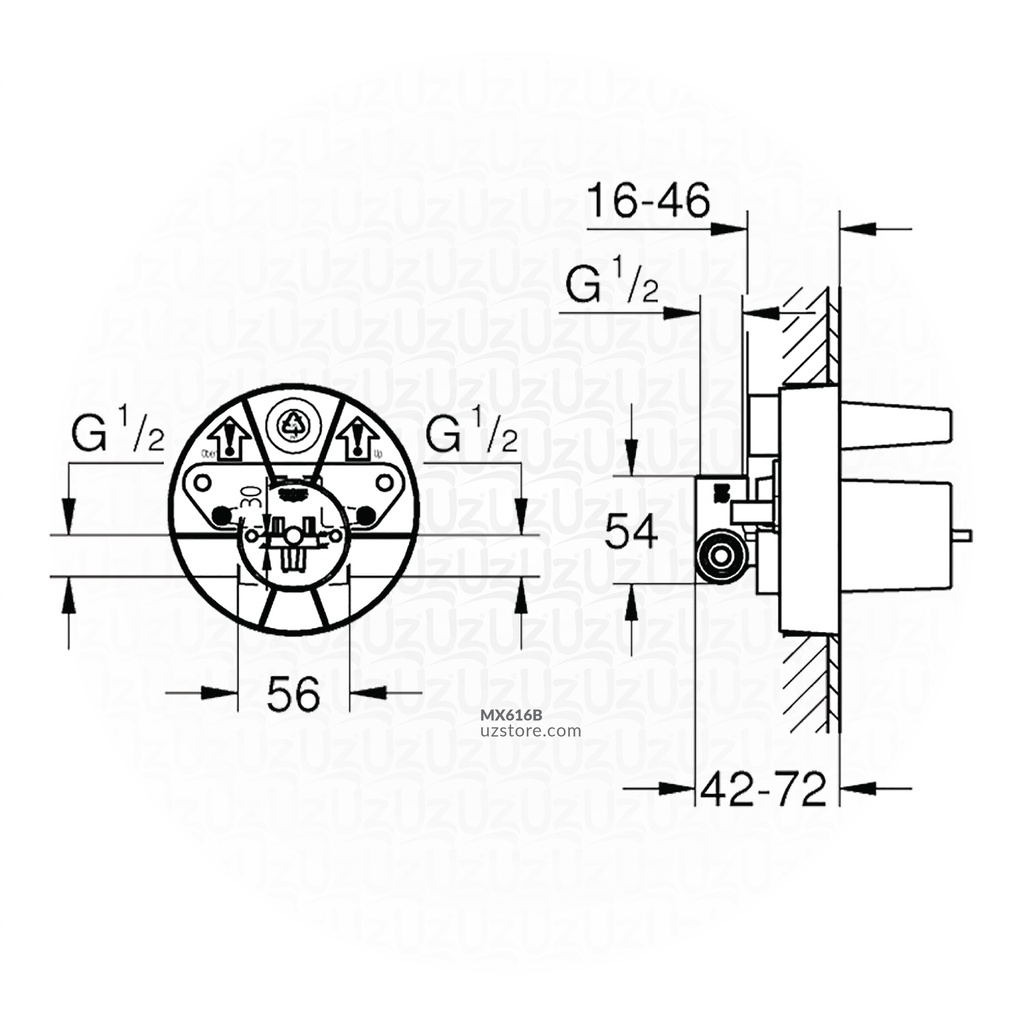 Concealed Shower Body GROHE-GR33964 