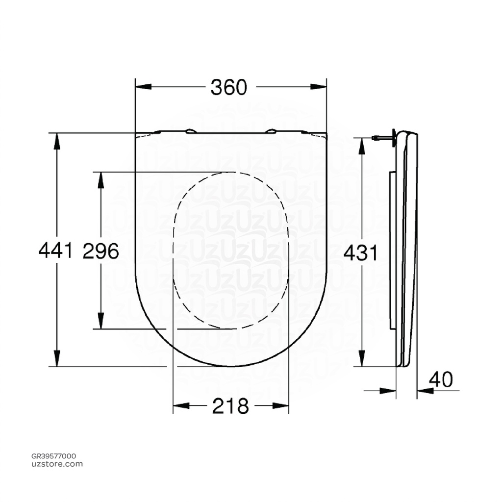 GROHEEssence WC-seat soft close 39577000