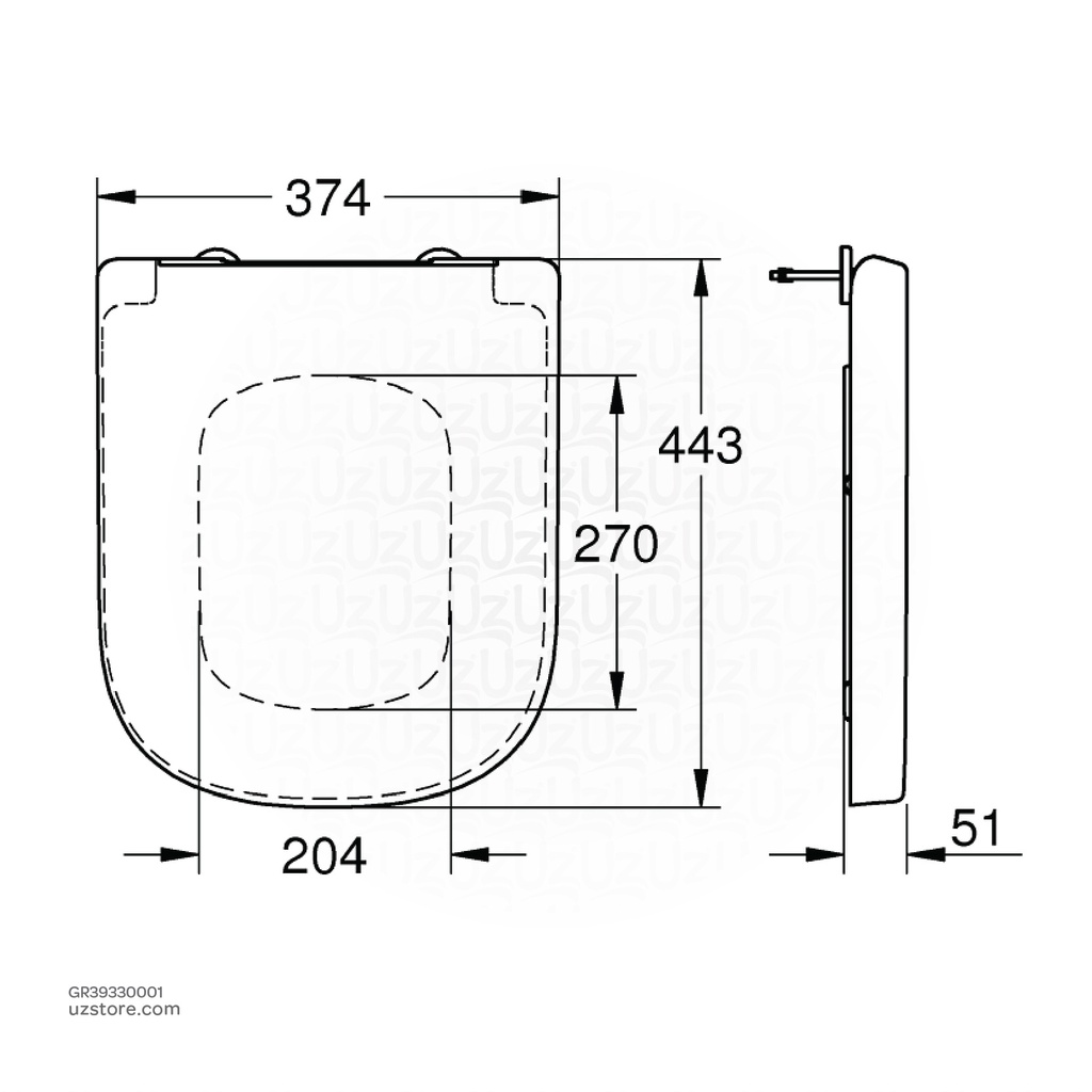 GROHEEuro Ceramic WC-seat soft close 39330001