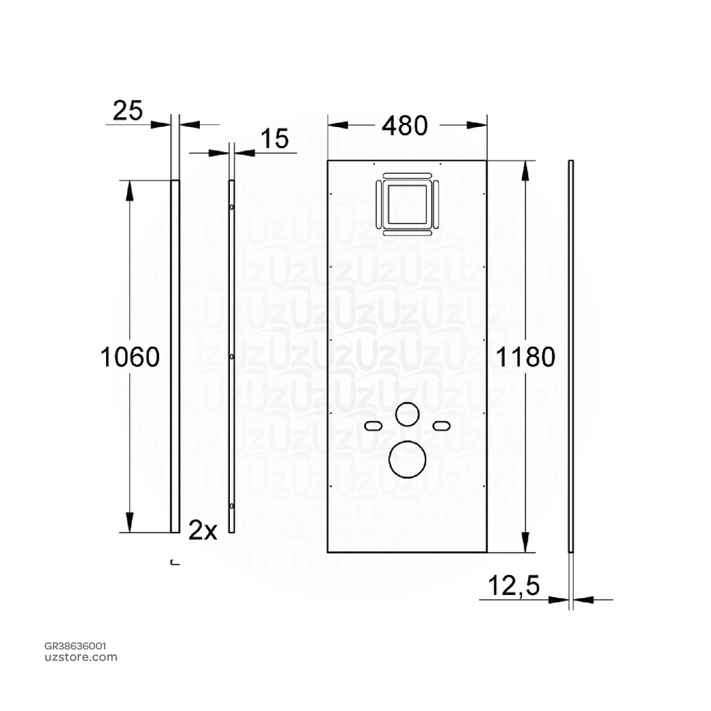 GROHERapid SL Cladding, WC, 1,13 m 38636001