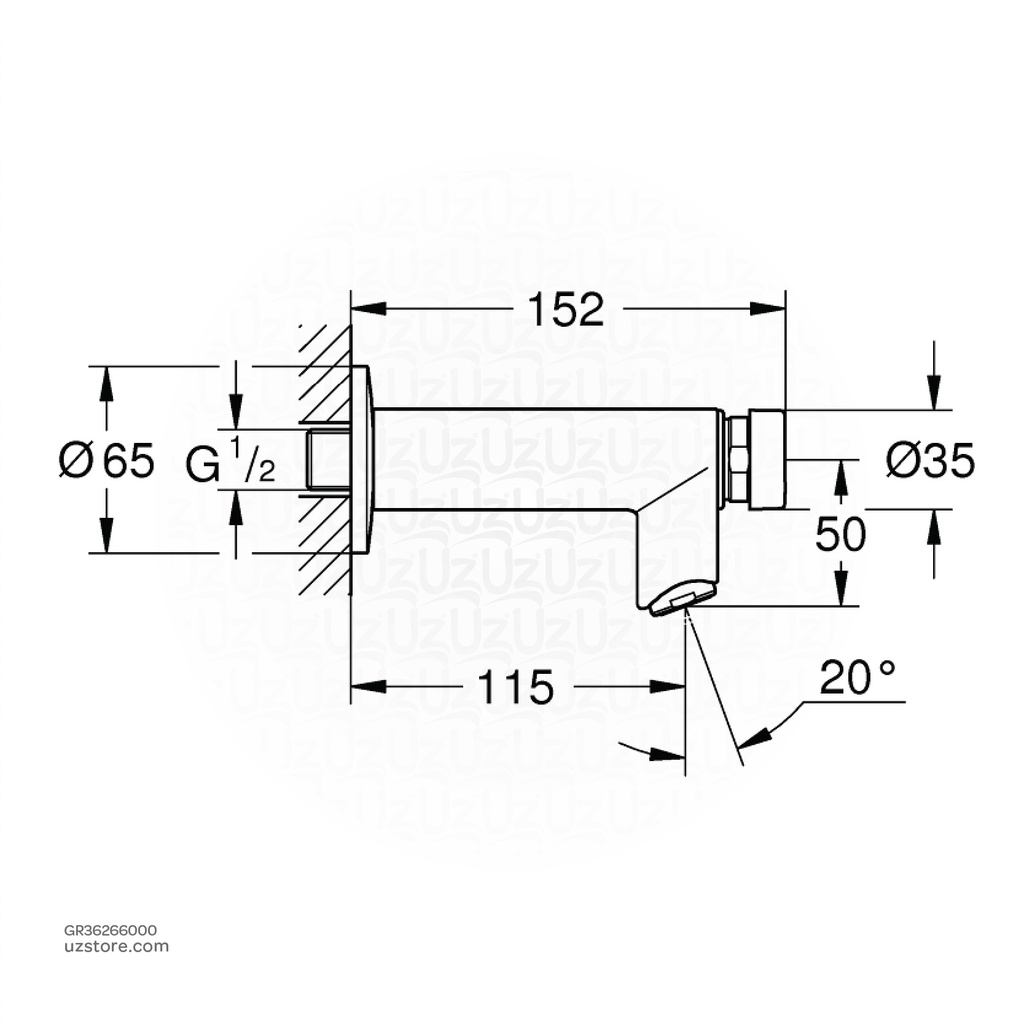 GROHEEuroeco CT self-clos. basin exp 36266000