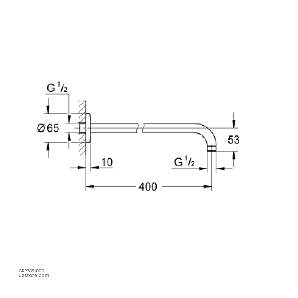 GROHENTempesta shower arm 400mm 27851000