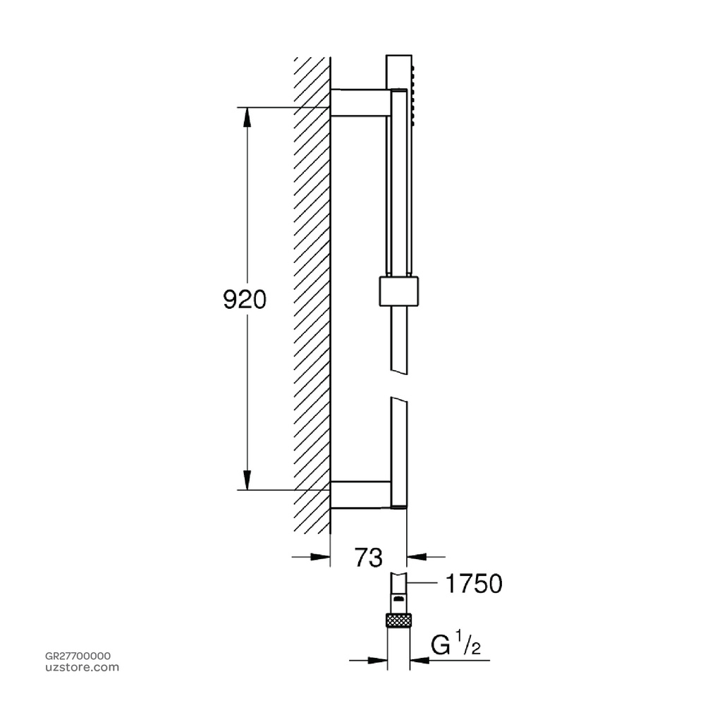 GROHEEuphoria Cube Stick shower rail set 900 27700000