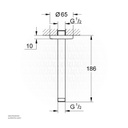 GROHENTempesta ceiling shower arm 186mm 27559000