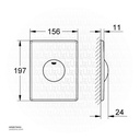 GROHE Actuation plate, Skate 38573000