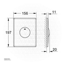 GROHE Skate Pneu Wallplate St St 38672SD0