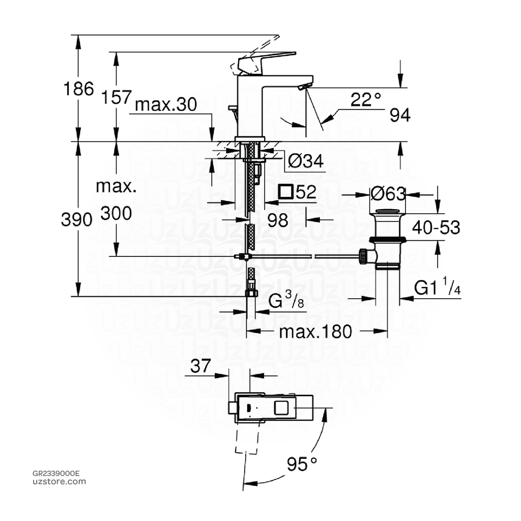 GROHEEurocube OHM basin S 2339000E