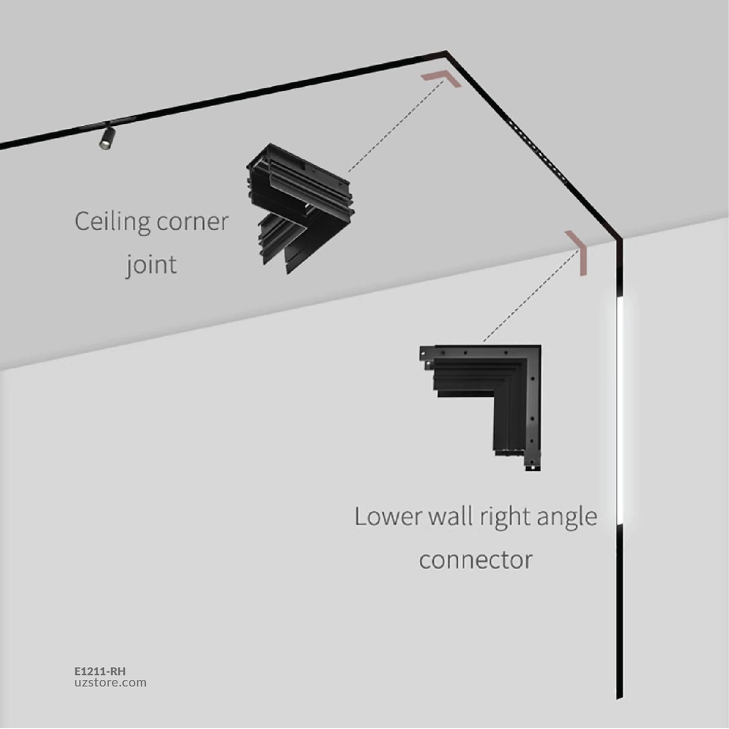 Recessed Magnet Trackline Horizontal connector 48V  410022