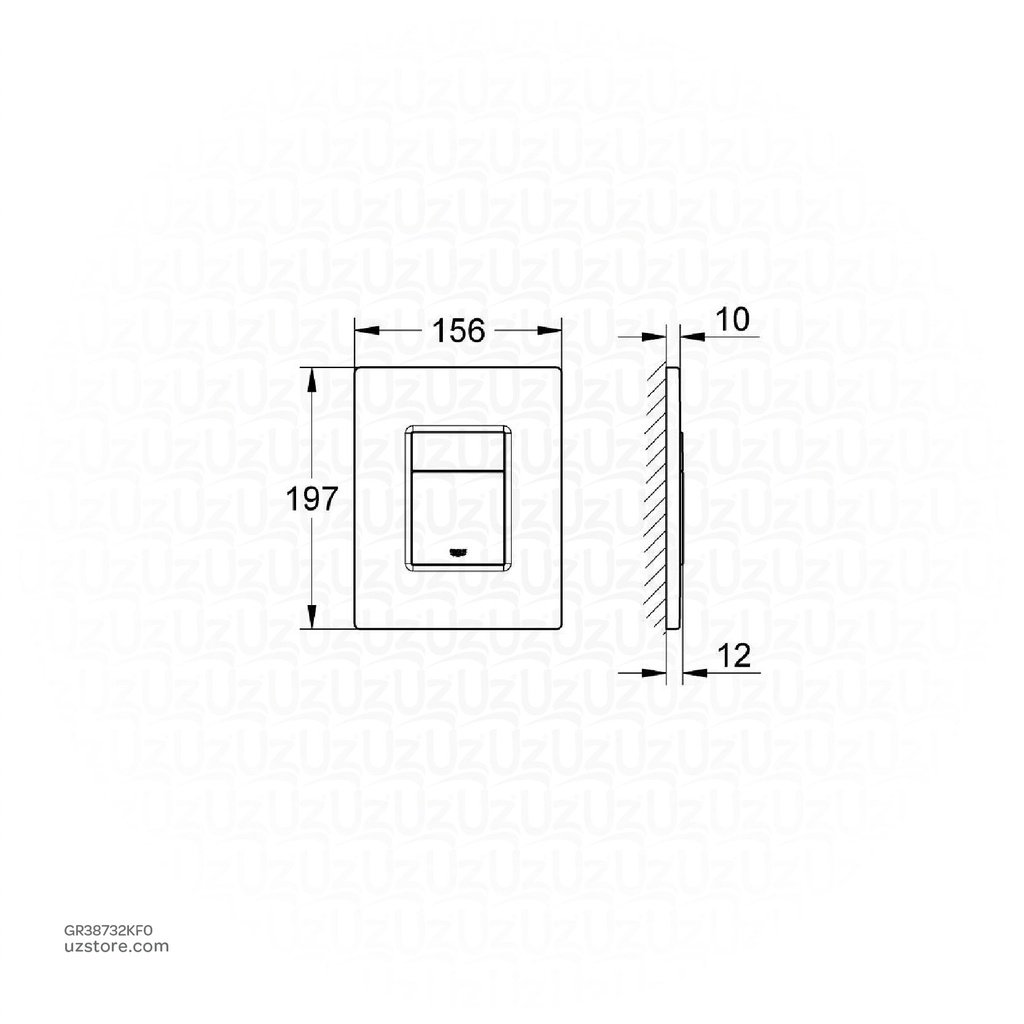 GROHE Skate Cosmopolitan Wall plate , 38732KF0 , phantom black