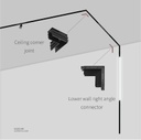 Recessed Magnet Trackline corner connector 48V 410021