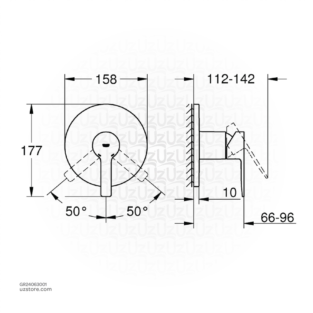 GROHELineare New OHM trimset shower 24063001