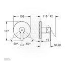 GROHELineare New OHM trimset shower 24063001