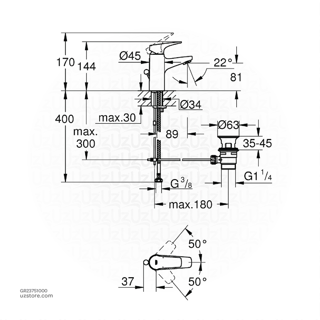 GROHEBauFlow OHM basin S 23751000