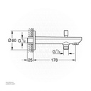 GROHEBauContemporary bath spout +div exp IN 13390000