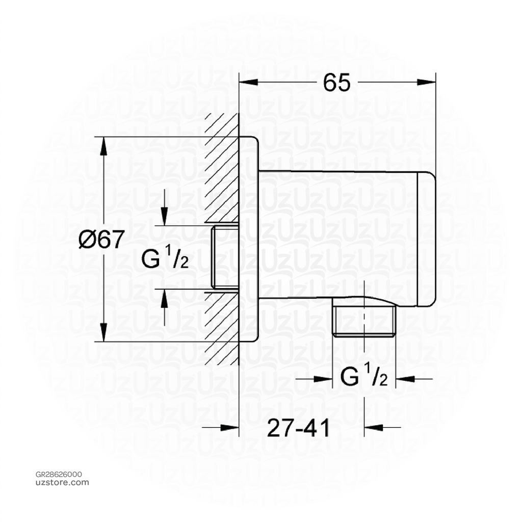 GROHERelexa wall union 28626000