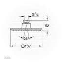 GROHEEuphoria Cube 152 headshower 9,5l 27705000