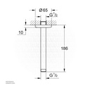 GROHENTempesta ceiling shower arm 186mm 27559000