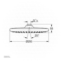 GROHE Tempesta 250 Head shower 1 spray , 26662000 , chrome