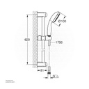 GROHENTempesta 100 I shower rail set 600mm 27853001