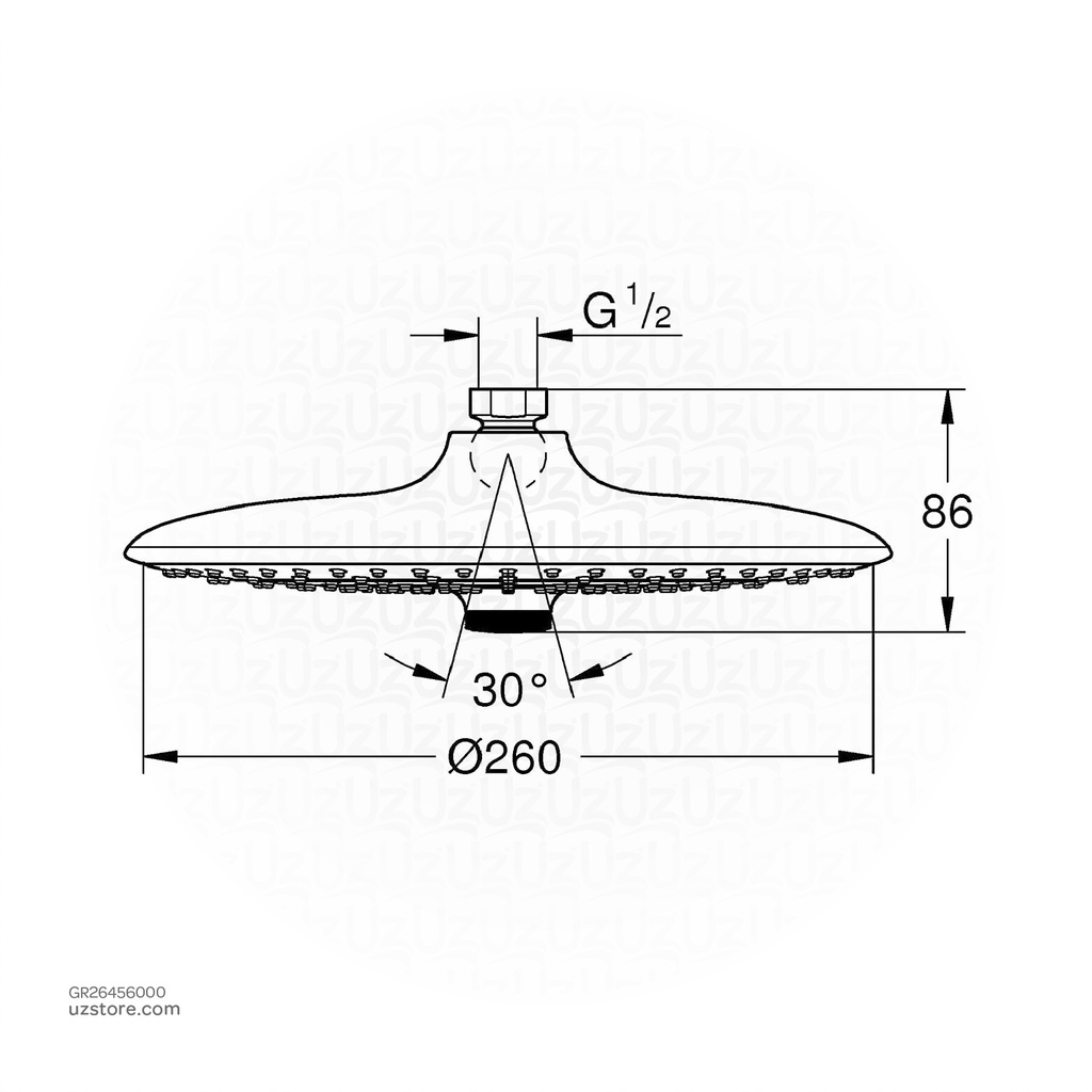 GROHEEuphoria 260 headshower 6,6l 26456000