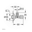 GROHEangle valve 1/2" x 3/8" 22037000